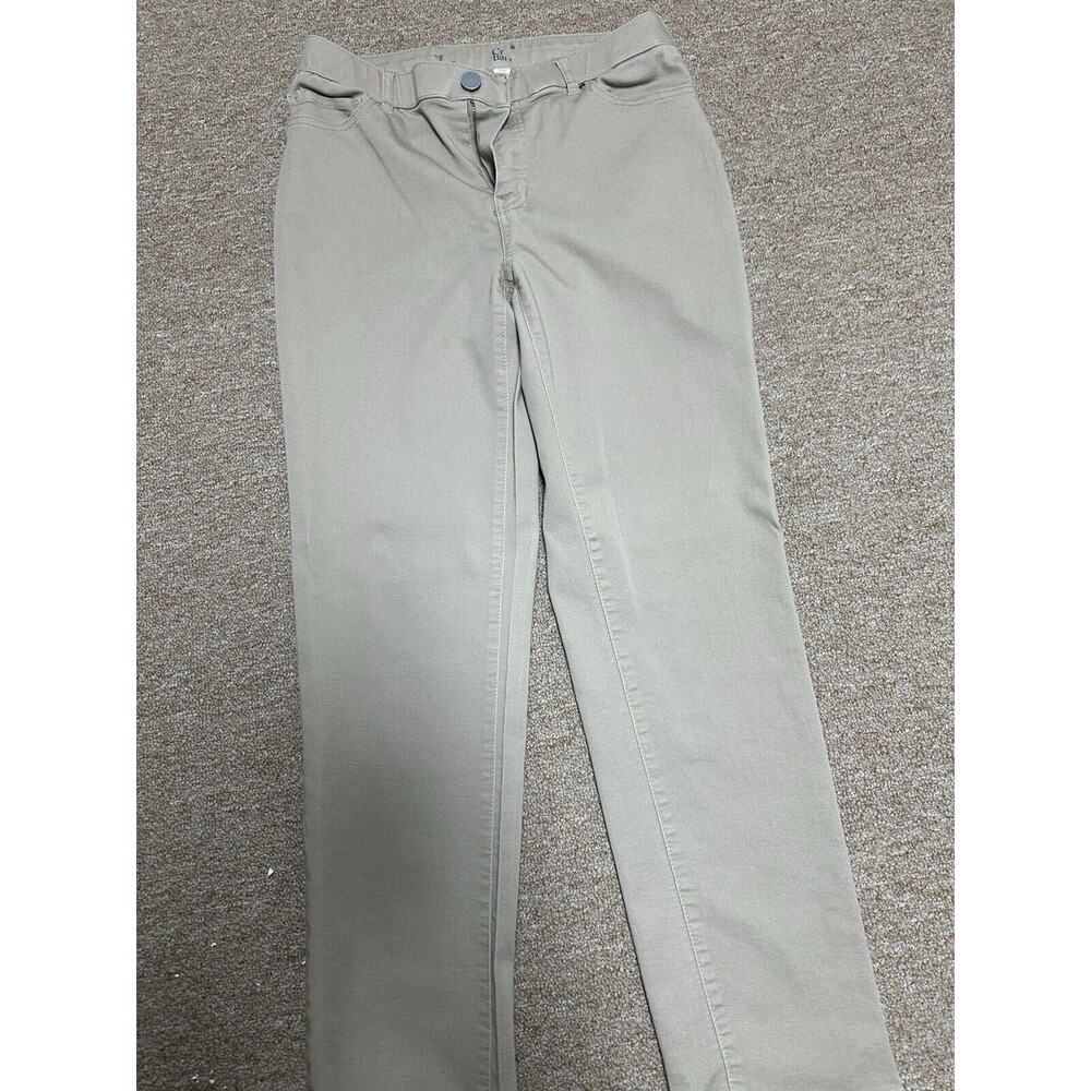 Croft & Barrow Womens Straight Leg Jeans Size 6 Beige Classic Fit High Rise